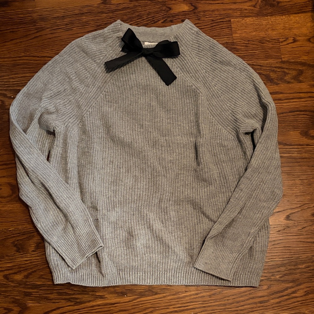 J.Crew Sweater with Black Bow Accent